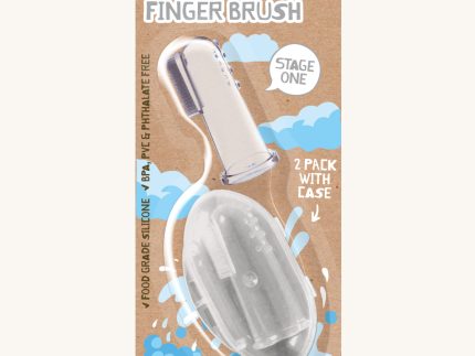 Jack N' Jill Silicone Finger Brush 2 Pack - Stage 1 (6-18 months)