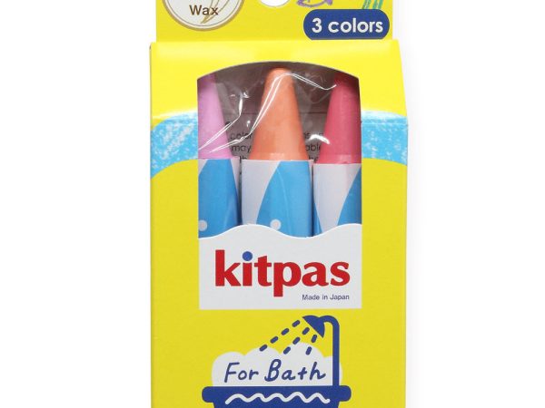 Kitpas Bath Rice Wax Crayons 3 Pack - Coral