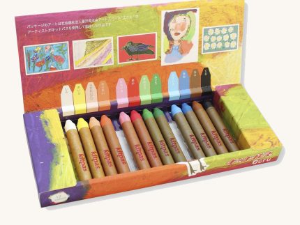 Kitpas Rice Wax Crayons 12 Pack - Ecru