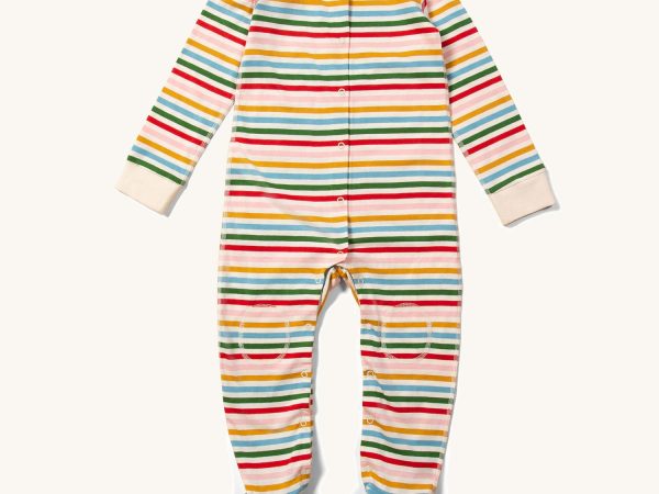 LGR Adaptive Rainbow Striped Sleepsuit