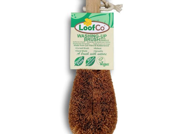LoofCo Coconut Coir Washing-Up Brush with Handle