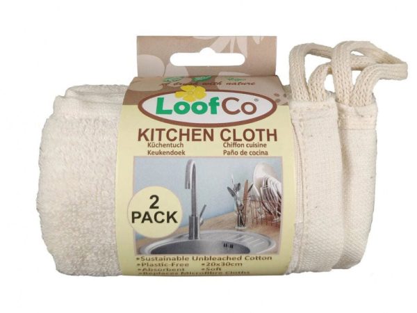 LoofCo Cotton Kitchen Cloth - 2 Pack