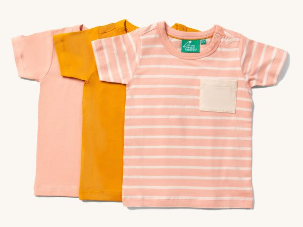 Little Green Radicals Organic T-Shirt Set - Gold 3 Pack