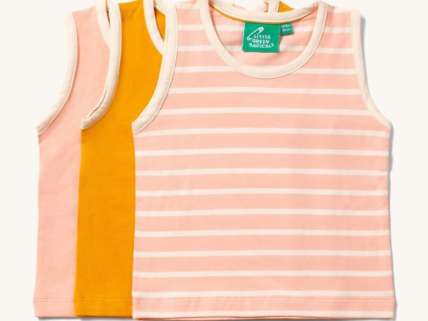 Little Green Radicals Organic Vest Set - Gold 3 Pack
