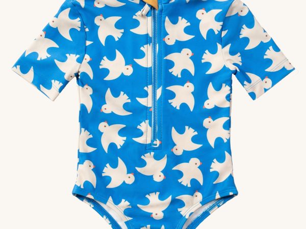Little Green Radicals Short Sleeve Swimsuit - Diving & Splashing