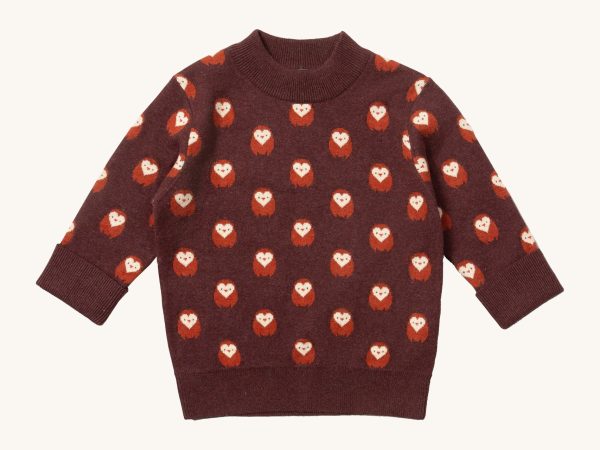 Little Green Radicals Knitted Jumper - Brown Owl