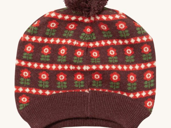 Little Green Radicals Knitted Hat - Collecting Flowers