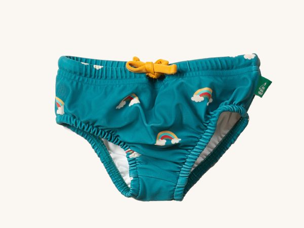 Little Green Radicals Reusable Swim Nappy - Teal Rainbows