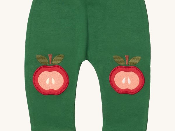 Little Green Radicals Knee Patch Joggers - Red Apples