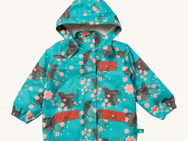Little Green Radicals Waterproof Winter Coat - Winter Rabbits