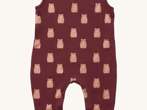 Little Green Radicals Everyday Dungarees - Brown Bears