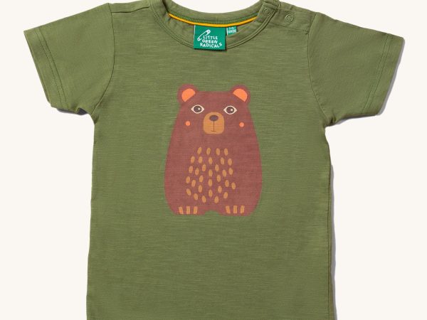 Little Green Radicals Short Sleeve T-Shirt - Green Bear