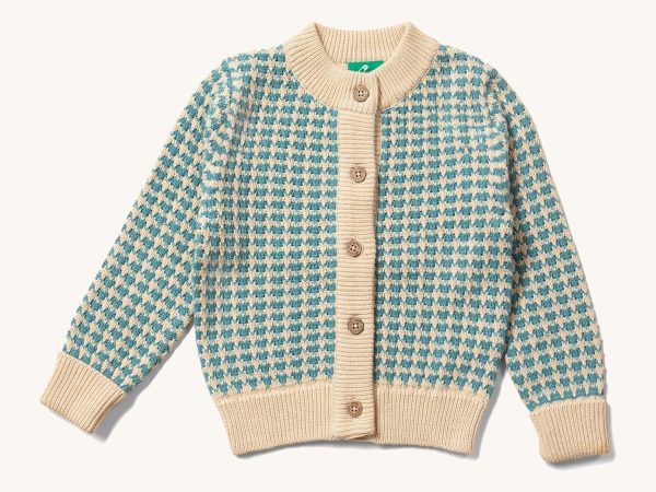 Little Green Radicals Knitted Cardigan - Blue Striped