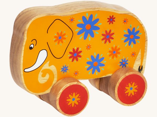 Lanka Kade Elephant Push Along - Yellow Flower