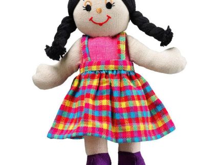 Lanka Kade Girl Doll - White Skin, Black Hair