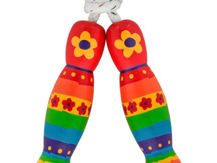Lanka Kade Red Rainbow Flowers Skipping Rope