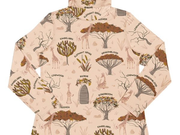 Meyadey Adult Savanna Woodland Rib Turtleneck Long Sleeve Top