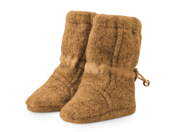Mamalila Baby Organic Wool Booties - Camel