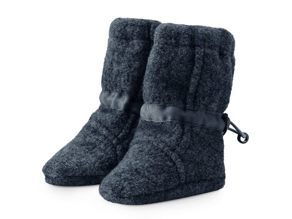 Mamalila Baby Organic Wool Booties - Navy