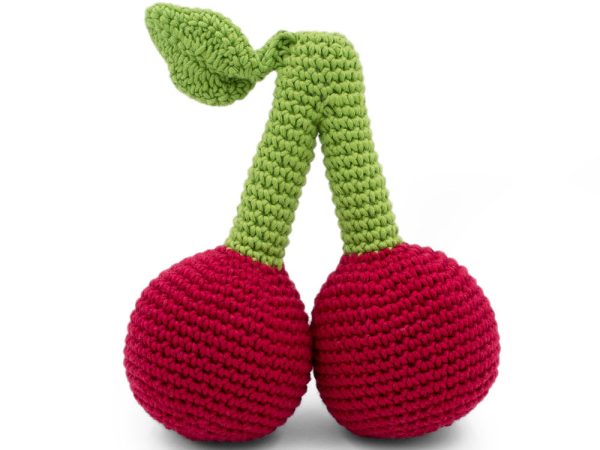 MyuM Cherry Crochet Rattle Toy