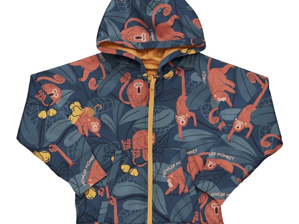 Meyadey Humorous Howler Lined Zip Hoodie