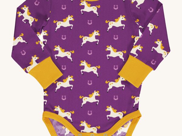 Maxomorra Horse Long Sleeve Bodysuit