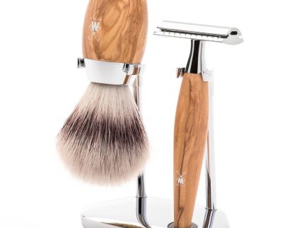 MÜHLE Kosmo 3 Piece Shaving Set - Olive Wood