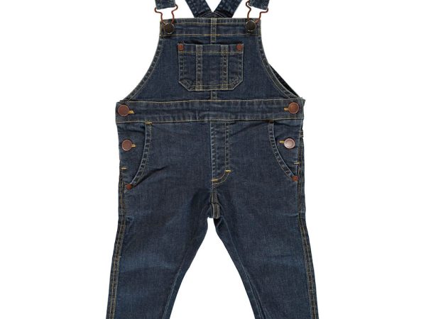 Maxomorra Medium Dark Wash Denim Dungarees