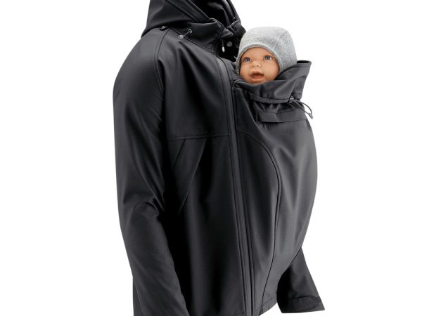 Mamalila Men's Softshell Allrounder Black Babywearing Jacket