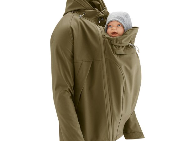 Mamalila Men's Softshell Allrounder Khaki Babywearing Jacket