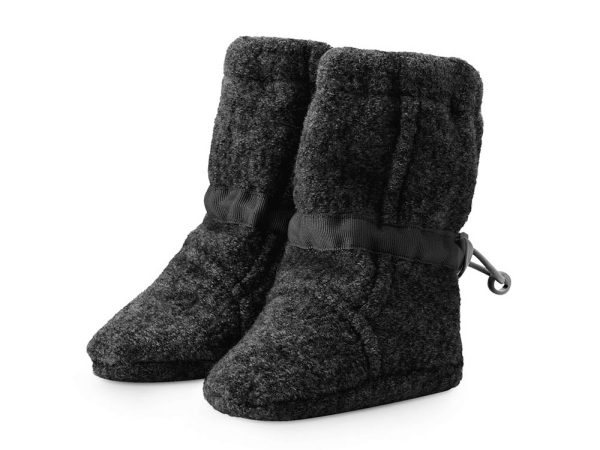Mamalila Newborn Wool Booties - Anthracite