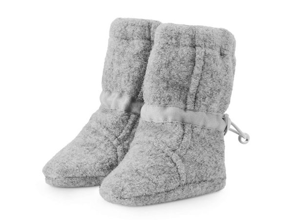 Mamalila Newborn Wool Booties - Light Grey