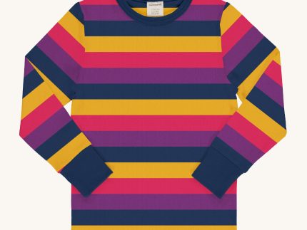 Maxomorra Purple Stripes Long Sleeve Top