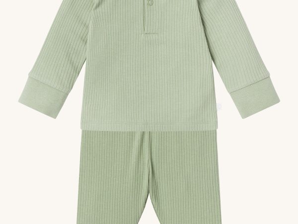 MORI Ribbed Pyjamas - Sage