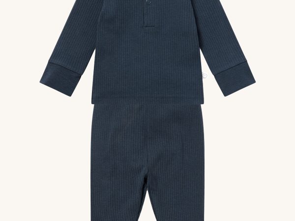 MORI Ribbed Pyjamas - Navy