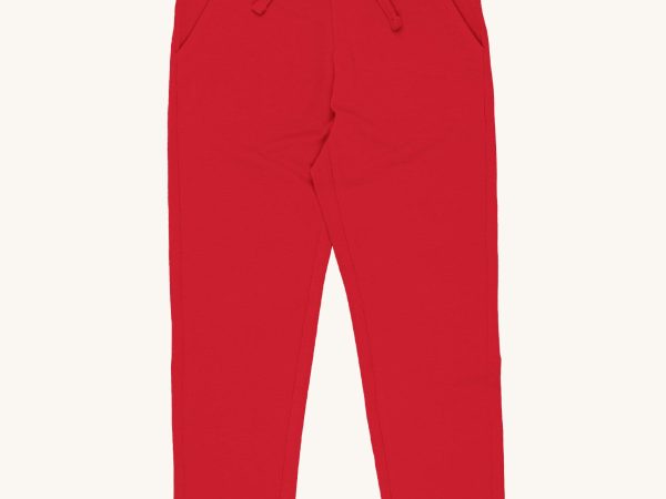 Maxomorra Solid Ruby Slim Sweatpants