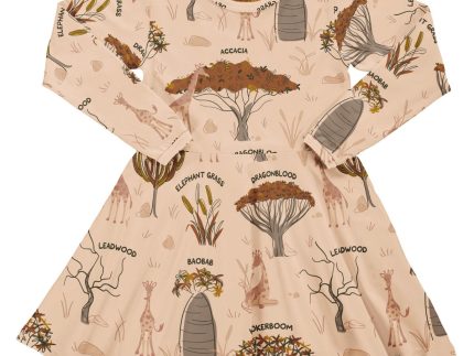 Meyadey Savanna Woodland Long Sleeve Circle Dress