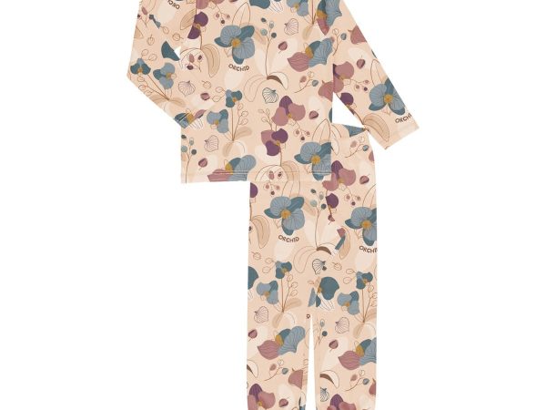 Meyadey Tropical Orchid Long Sleeve Pyjama Set