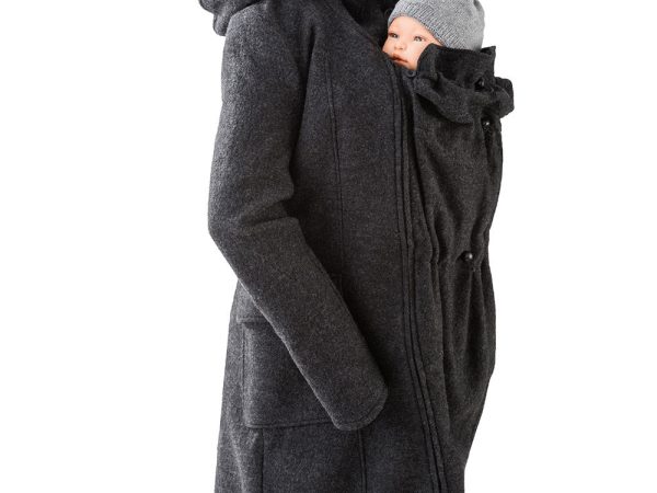 Mamalila Vienna Anthracite Wool Babywearing Coat