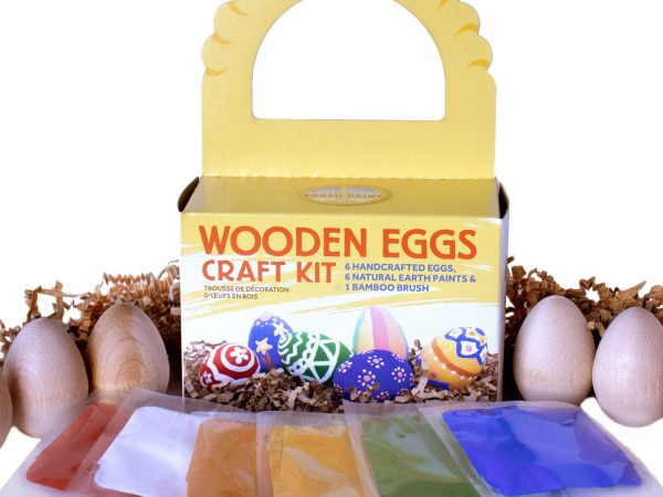 Natural Earth Paint Wooden Eggs Craft Kit