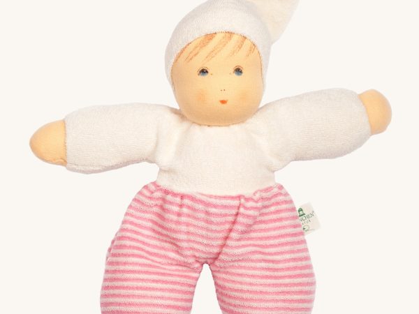 Nanchen Möpschen Waldorf Doll - Pink Stripes