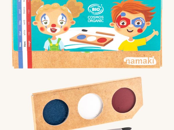 Namaki Natural Face Paint Kit - 3 Colours - Clown & Harlequin