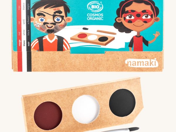 Namaki Natural Face Paint Kit - 3 Colours - Pirate & Ladybird