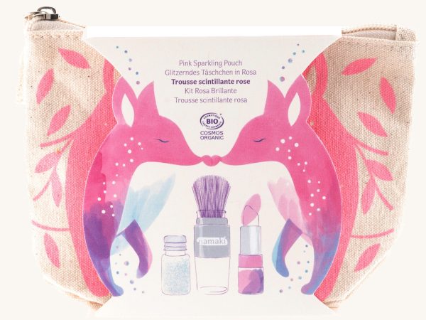 Namaki Sparkling Make Up Pouch - Pink Fox