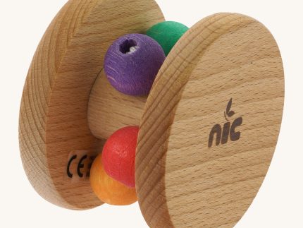 Nic Wooden Rolling Rattle