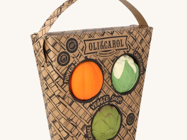 Oli & Carol Baby Sensory Teething Balls - Veggie Soup