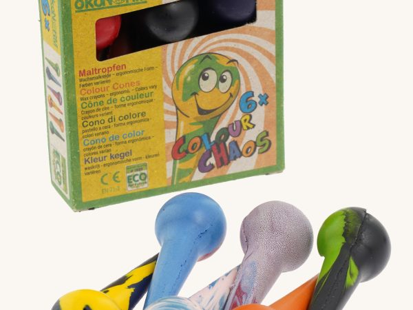 OkoNorm Cone Wax Crayons -  6 Chaos Colours