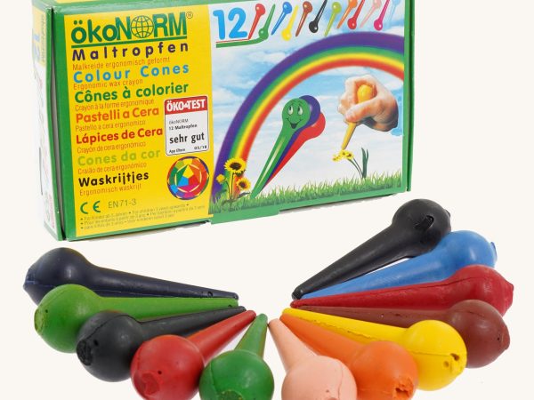 OkoNorm Cone Wax Crayons - 12 Colours