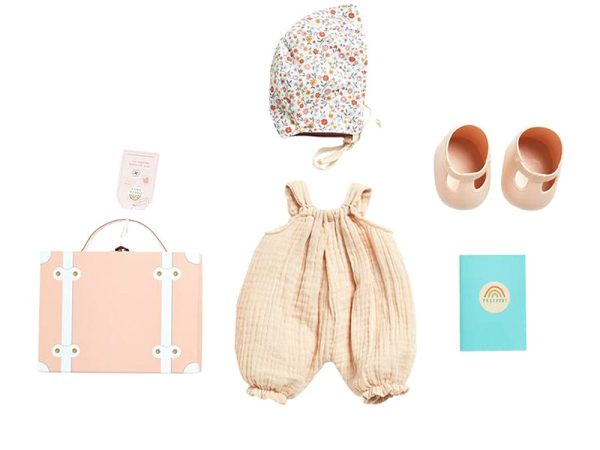 Olli Ella Dinkum Doll Travel Togs Set - Blush
