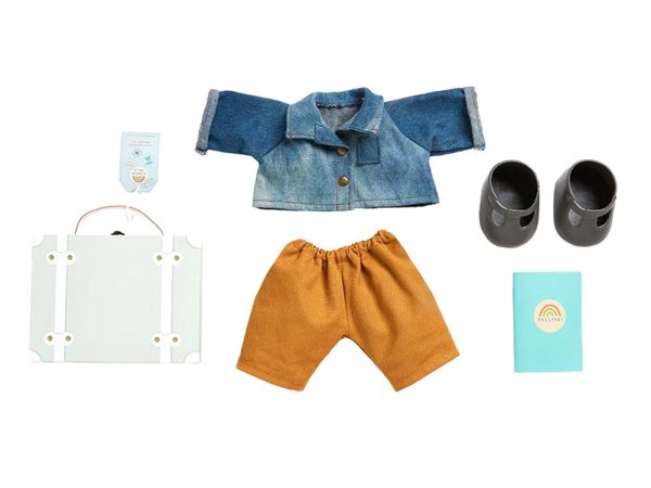 Olli Ella Dinkum Doll Travel Togs Set - Sage